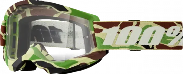 Ochelari cross atv 100% Strata 2 Warr Camo, lentila transparent, culoare rama army