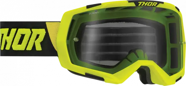 Ochelari cross atv Thor Regiment, lentila fumurie, culoare lime negru