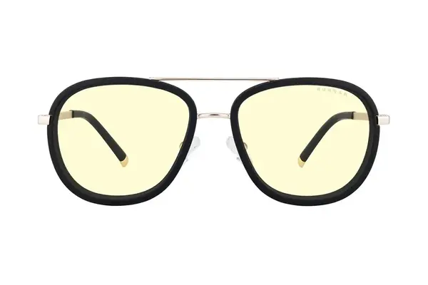Ochelari de calculator Gunnar – Quantum Dume, aurii/negri, chihlimbar