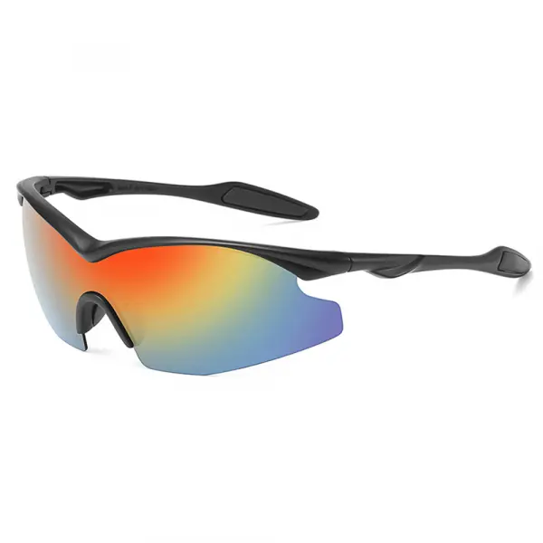 Ochelari De Ciclism Unisex Techsuit 1806, Protectie UV, Negri Portocali Galbeni