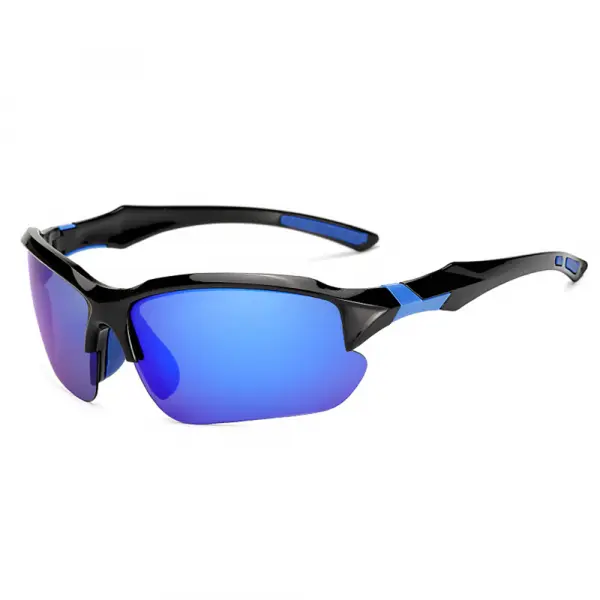 Ochelari De Ciclism Unisex Techsuit 9301, Protectie UV, Negri Albastri