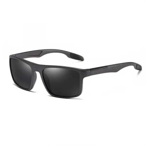 Ochelari De Soare Barbati Techsuit TR90 (MM101), Polarizati, Protectie UV, Negri Mat Gri