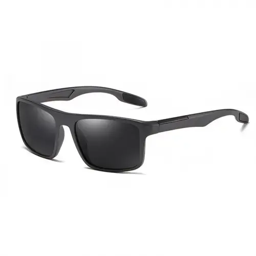Ochelari De Soare Barbati Techsuit TR90 (MM101), Polarizati, Protectie UV (Negru/Gri)