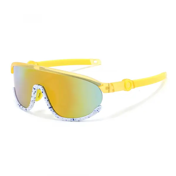 Ochelari De Soare Copii Techsuit 2025, Polarizati, Protectie UV, Galbeni