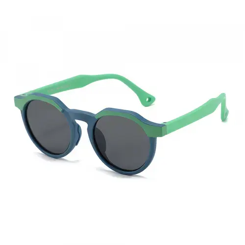 Ochelari De Soare Copii Techsuit 601, Polarizati, Protectie UV, Verzi/Albastrii