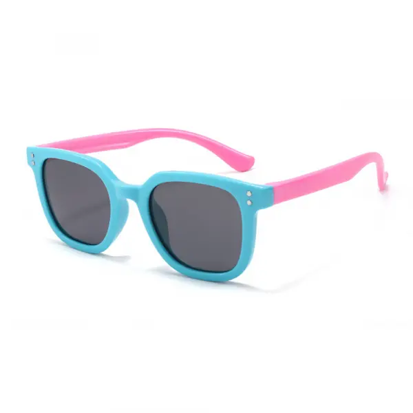 Ochelari De Soare Copii Techsuit 8351-C27, Polarizati, Albastri Roz