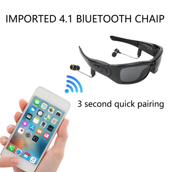Ochelari de soare cu camera ascunsa HD, MP3 Player, 32GB