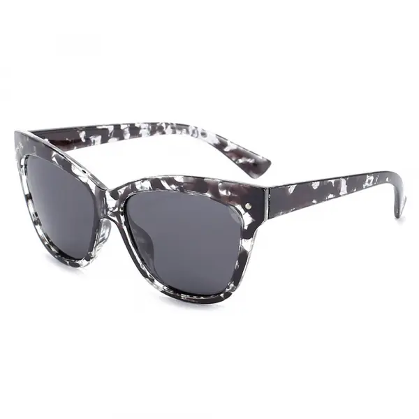 Ochelari De Soare Dama Techsuit OD8155-C1, Polarizati, Protectie UV, Negri Albi