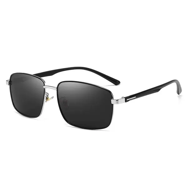 Ochelari de soare pentru barbati, SG065, Negru/Argintiu