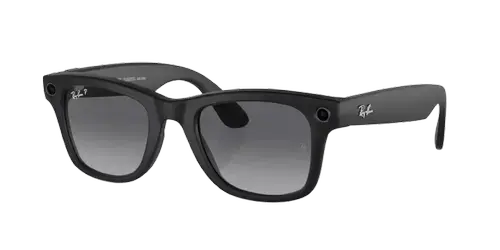 Ochelari de soare Smart Ray-ban META WAYFARER, Wi-Fi 6, Bluetooth, Aparat foto cu filmare, Asistent vocal, 32GB Flash, Rama mata, Lentile Grafit Polarizate (Negru)