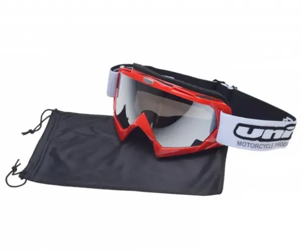 Ochelari motocross atv enduro Unit, culoare rama rosu, lentila fumurie