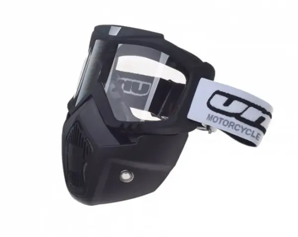 Ochelari motocross atv enduro Unit, model masca, culoare rama negru, lentila transparenta