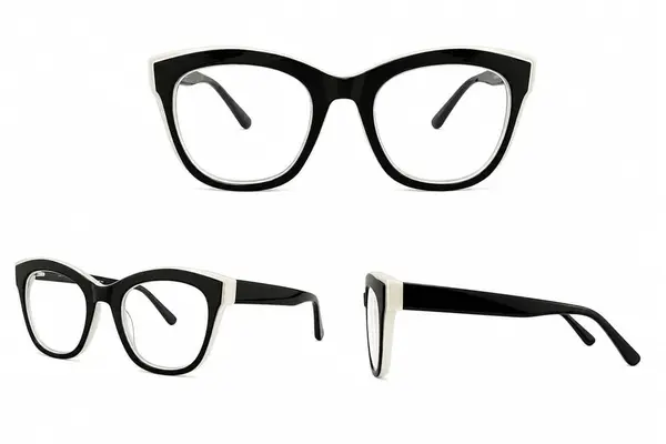 Ochelari pentru claritate la citit rotuzi Narcis Style - Negru cu alb