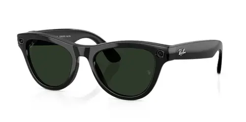 Ochelari Smart Ray-ban META Skyler Gen 2 RW4014 601/1M 52-20, Wi-Fi 6, Bluetooth, Aparat foto cu filmare, Asistent vocal, 32GB Flash, Lentile cu Tranzitie Transparent/Verde (Negru)