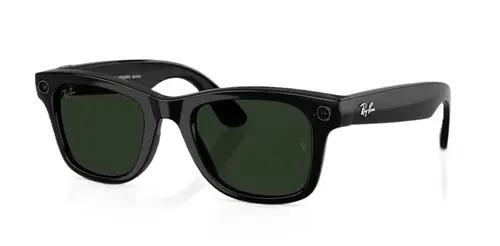 Ochelari Smart Ray-ban META Wayfarer Gen 2 RW4012 601/1M 53-22, Wi-Fi 6, Bluetooth, Aparat foto cu filmare, Asistent vocal, 32GB Flash, Lentile cu Tranzitie Transparent/Verde (Negru)