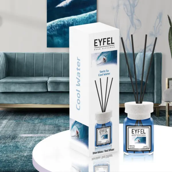Odorizant camera cu betisoare, aroma apa rece, 120ml,Eyfel
