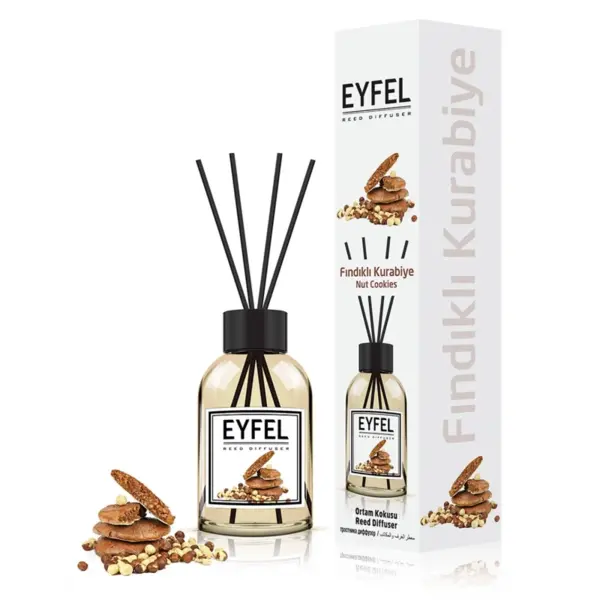 Odorizant camera cu betisoare, aroma biscuiti cu nuca, 120ml,Eyfel
