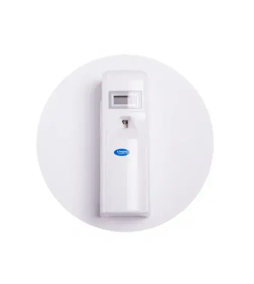 Odorizant cu afisaj Limpio PD 388A, Senzor lumina, Sistem antifurt, Reglaj pulverizare (Alb)