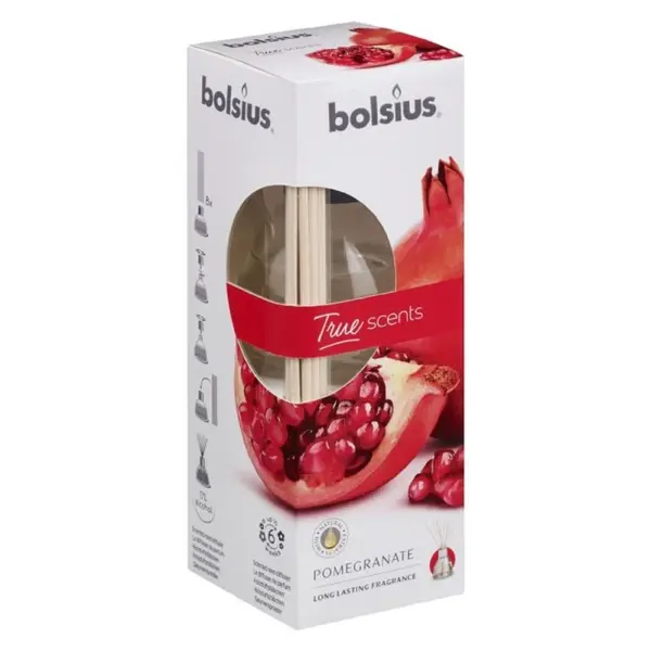 Odorizant cu Betisoare Bolsius True Scents Rodie, 45 ml