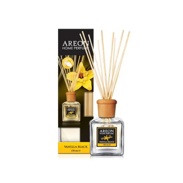 Odorizant cu betisoare pentru camera Areon Home 150 ml Odorizant camera Areon Home Vanilla Black 150 ml