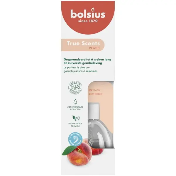 Odorizant Difuzor cu Betisoare pentru Casa, Piersica, 60 ml, Bolsius