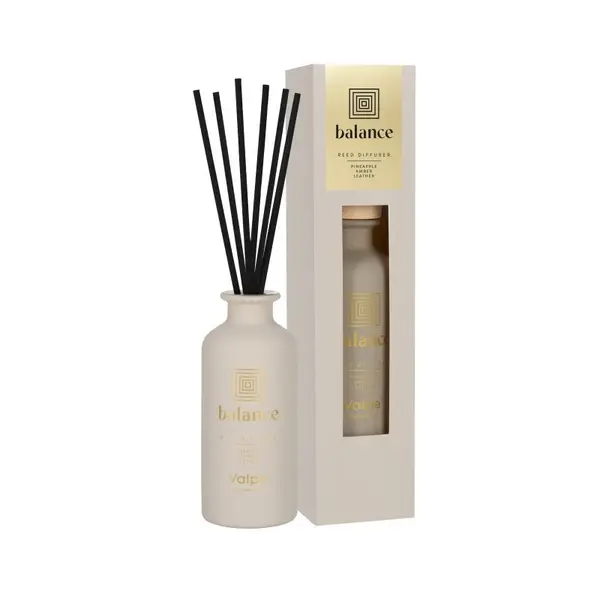 Odorizant Difuzor din Sticla Mata Bispol Balance, Betisoare Negre, Ivory, 80 ml