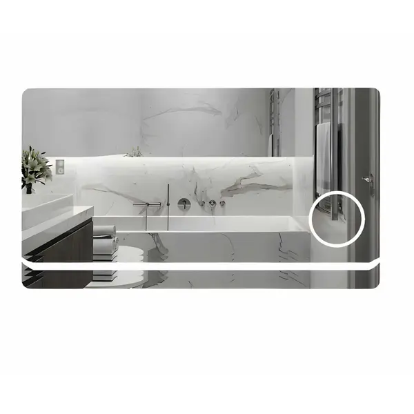 Oglinda baie cu LED lupa si butoane touch L-907 80x60 cm