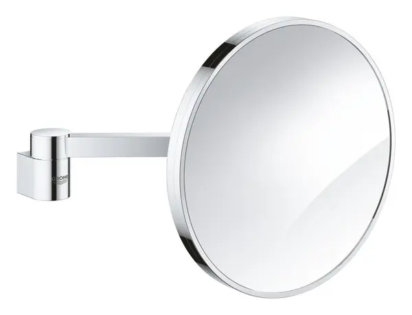 Oglinda barbierit Grohe Selection 41077000, pivotanta, factor marire 7X, fixare ascunsa, Crom