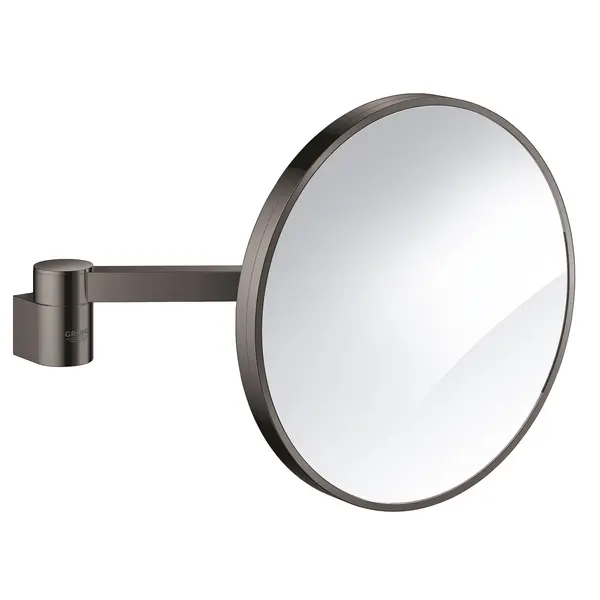Oglinda barbierit Grohe Selection 41077A00, pivotanta, factor marire 7X, fixare ascunsa, lucios, Hard graphite
