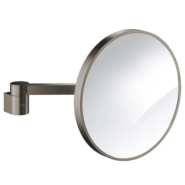 Oglinda barbierit Grohe Selection 41077AL0, pivotanta, factor marire 7X, fixare ascunsa, mat, Hard graphite