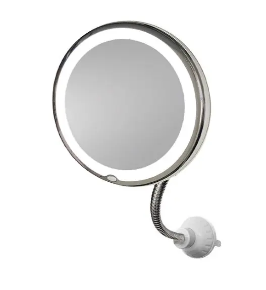 Oglinda cosmetica flexibila cu LED si factor marire 10x