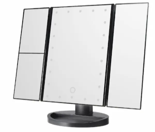 Oglinda cosmetica LED extensibila cu buton tactil
