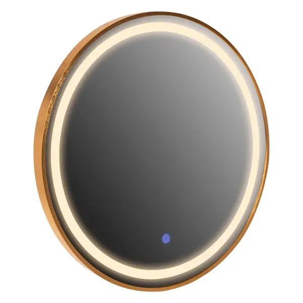 Oglinda de perete NIARO LED Ø60 CM - Gold