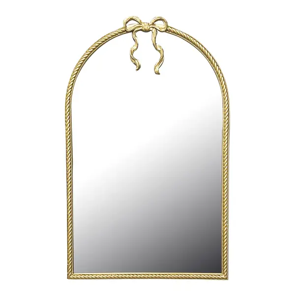 Oglinda decorativa Frensia, Lemn Aurit, Auriu, 58x93 cm