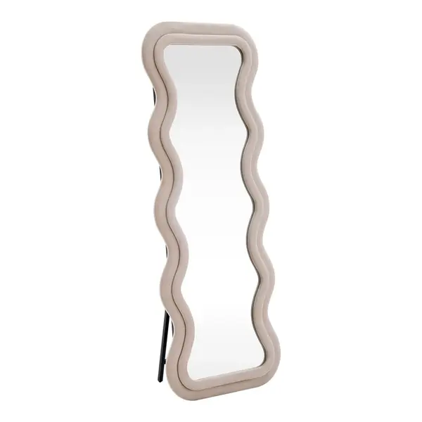 Oglinda decorativa Kerly, Bej - Gri, 60x33x160 cm