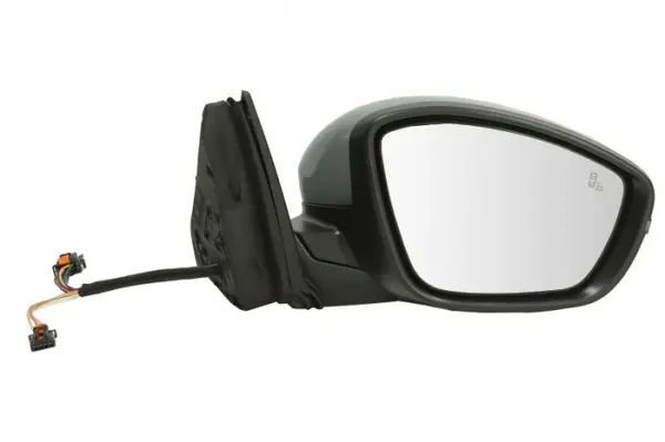 Oglinda dreapta (electric, convex, cu incalzire, asistent schimbare banda, grund, rabatare electrica, cu semnalizator, cu senzor temperatura) potrivit OPEL CORSA F; PEUGEOT 208 II 05.19-