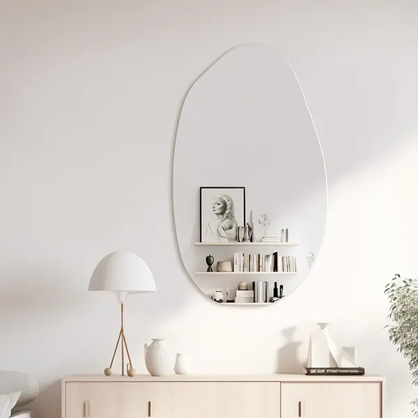 Oglinda fara rama 2, neagra, 50x85 cm