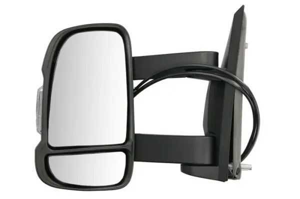 Oglinda laterala stanga (electric, convex, lunga, cu semnalizator, cu senzor temperatura, wy5w dulie) potrivit CITROEN JUMPER II; FIAT DUCATO; PEUGEOT BOXER 04.06-