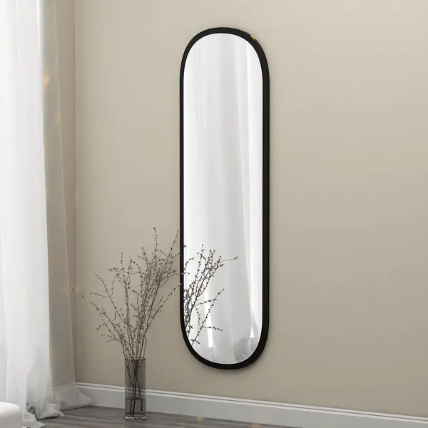 Oglindă Magnum - Black, Negru, 120x40 cm