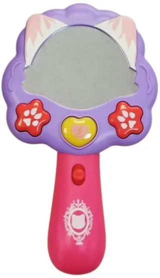 Oglindă muzicală pentru bebeluși Raya Toys – Pisică, violet