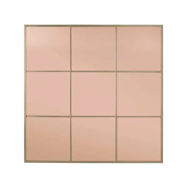 Oglinda perete WINDOW PLANET 90x90 - Gold