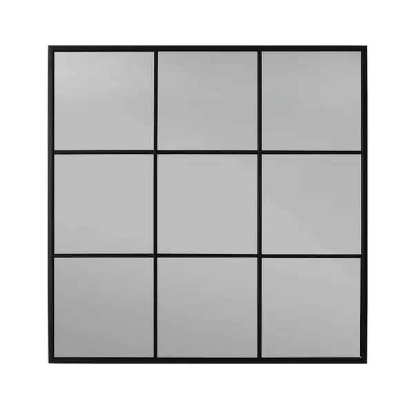 Oglinda perete WINDOW PLANET 90x90 - Negru
