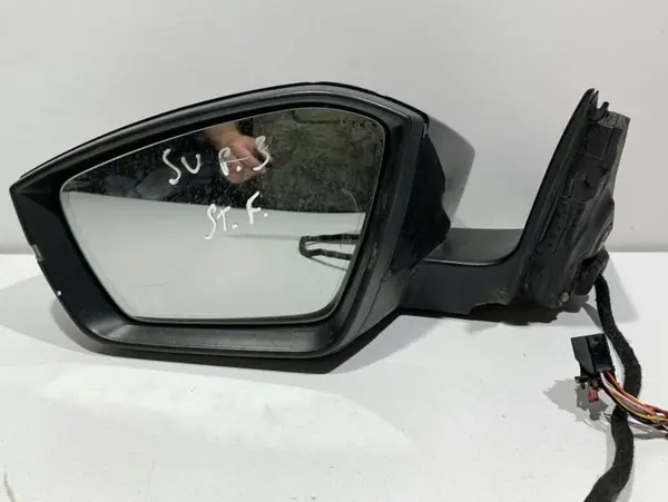 Oglinda stanga cu rabatare electrica culoare negru - lf9r Skoda Superb 3 (2015-2019)