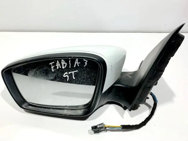 Oglinda stanga culoare alba - lf9f 6V1857407 Skoda Fabia 3 (2014-2018)