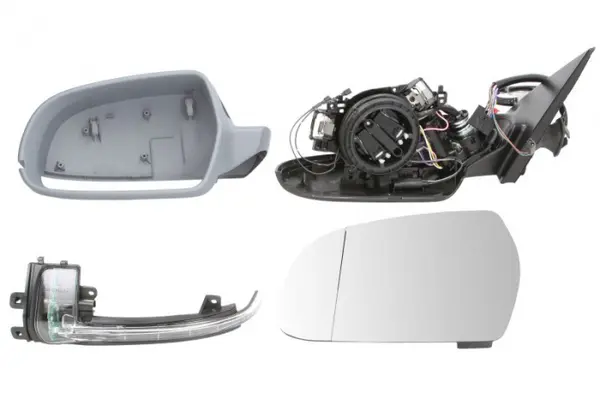 Oglinda stanga electrica, asferic, incalzita, grunduita, pliabila electric AUDI A4 intre 2011-2016