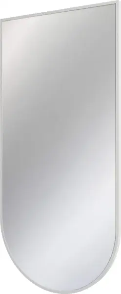Oglinda suspendata, in rama aluminiu, alb mat, 50x100 cm, Deante Silia