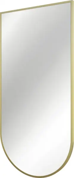 Oglinda suspendata, in rama aluminiu, auriu periat, 50x100 cm, Deante Silia