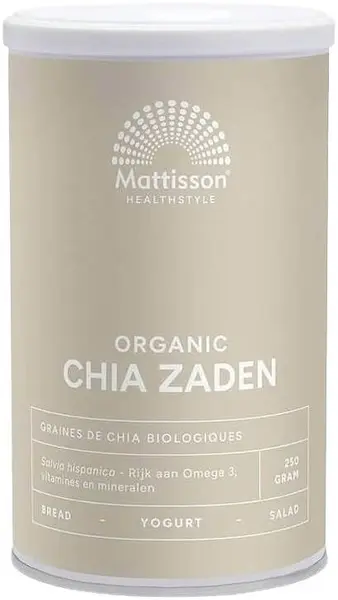Ogranic Semințe de Chia, 250 g, Mattisson Healthstyle