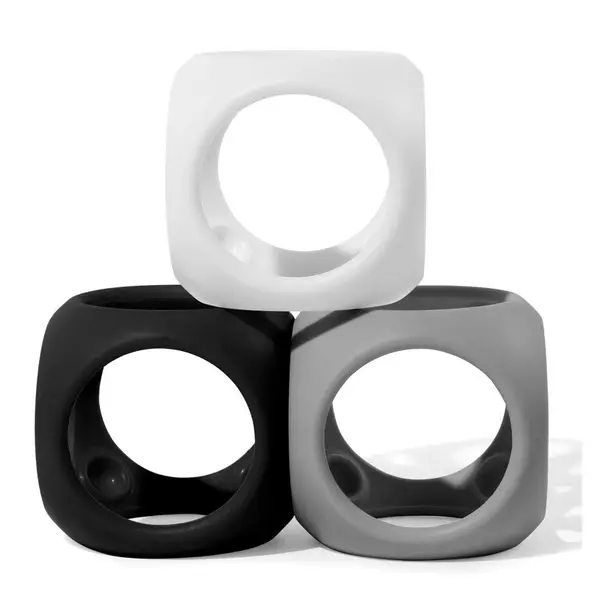 Oibo - set 3 jucarii senzoriale flexibile (monocrom) multicolor