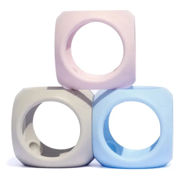 Oibo, set 3 jucarii senzoriale flexibile, nordic colors multicolor